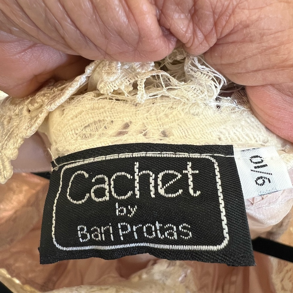 Vintage Cachet by Bari Protas Lace & Satin 80s Bridal Romantic Cottagecore  9/10 - Picture 3 of 8